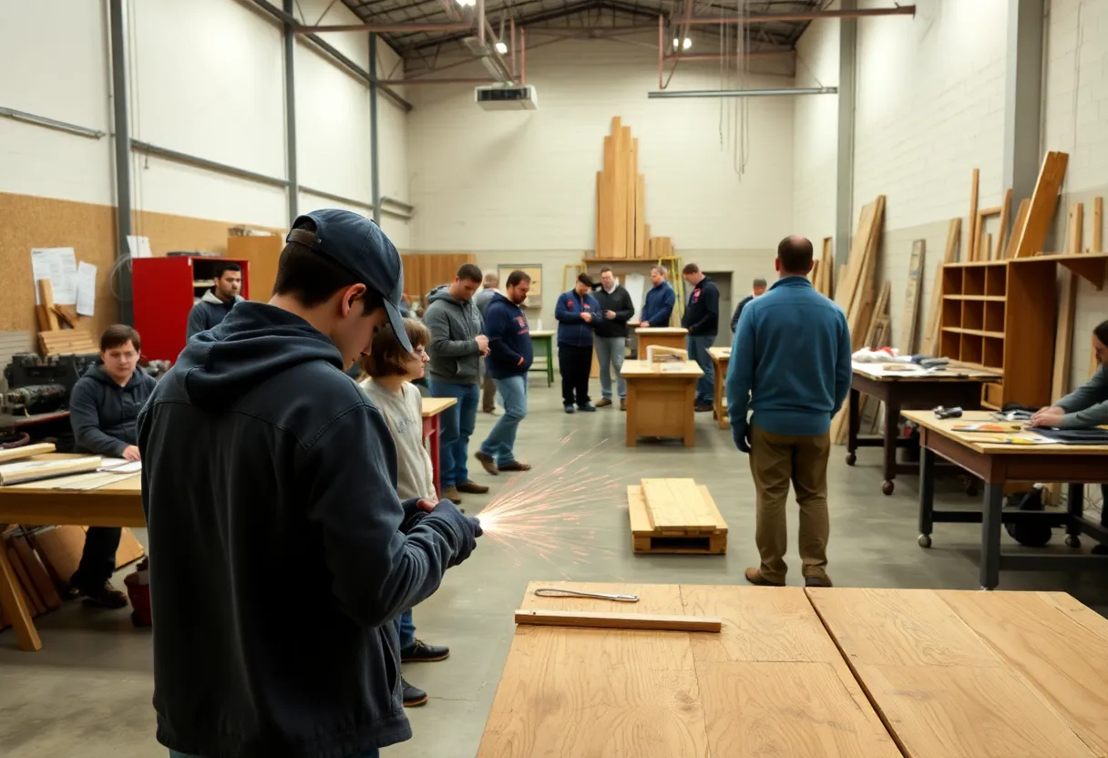 Students at Shreveport Job Corps Center participating in vocational training.