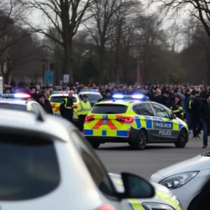 Police presence at a park following a shooting incident in Shreveport.