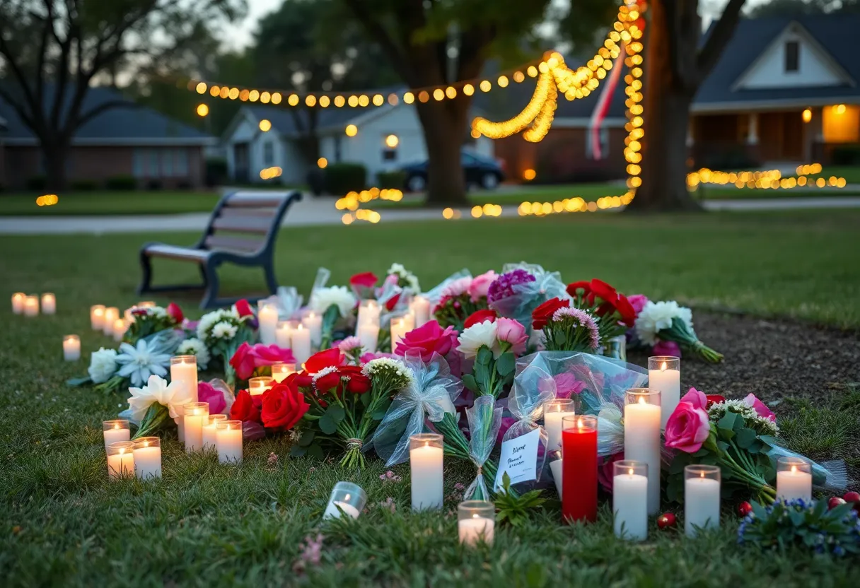 Community memorial for a shooting victim in Shreveport