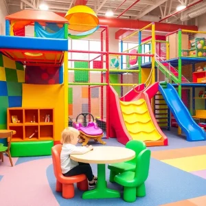 Indoor play area for children at Sprout Play Cafe in Shreveport