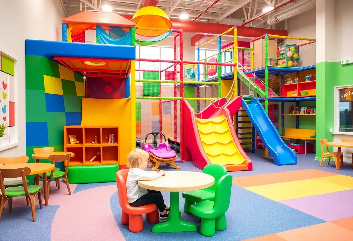 Indoor play area for children at Sprout Play Cafe in Shreveport