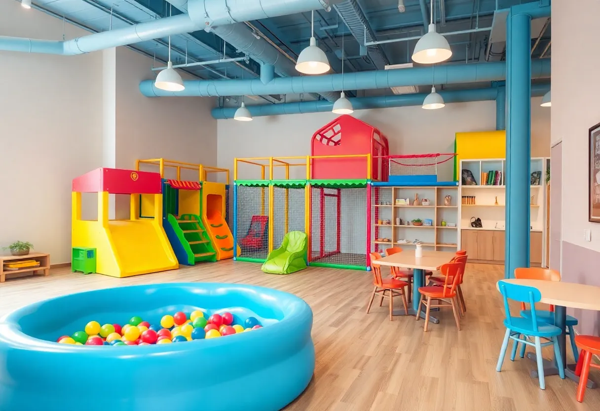 Indoor play area at Sprout Play Cafe in Shreveport