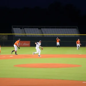 Tennessee baseball team playing on the field