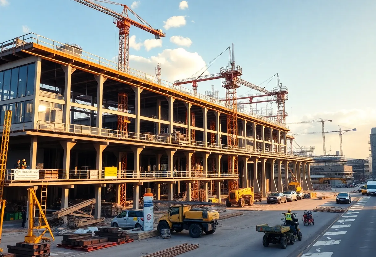 Construction site of Ascentek's new manufacturing facility in Caddo Parish.