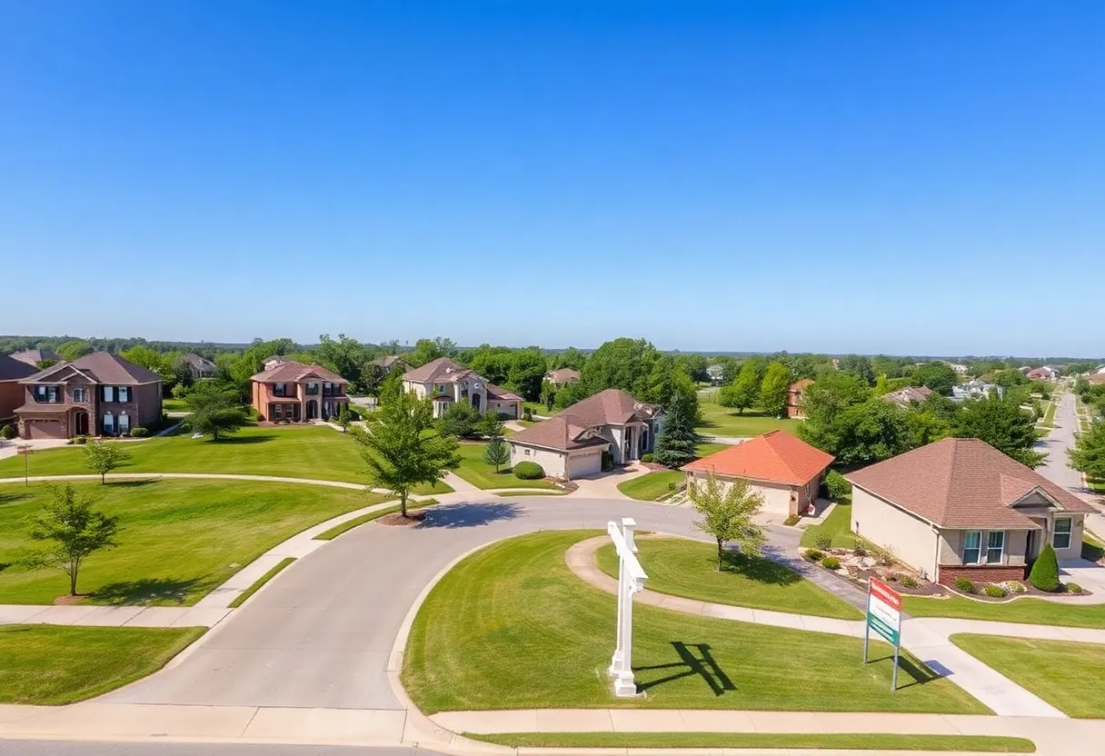A view of multiple homes for sale in Bossier City, showcasing a diverse range of architectural styles.