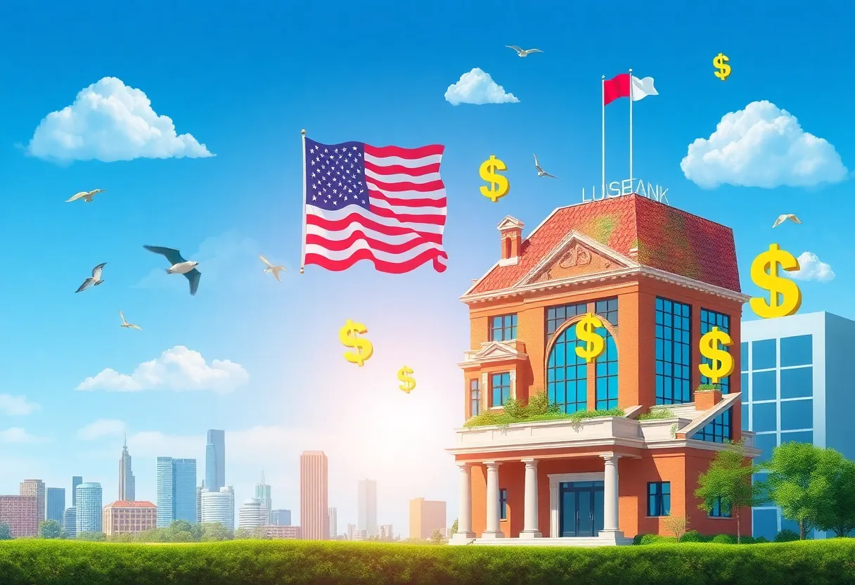 Illustration of a bank merger in Louisiana