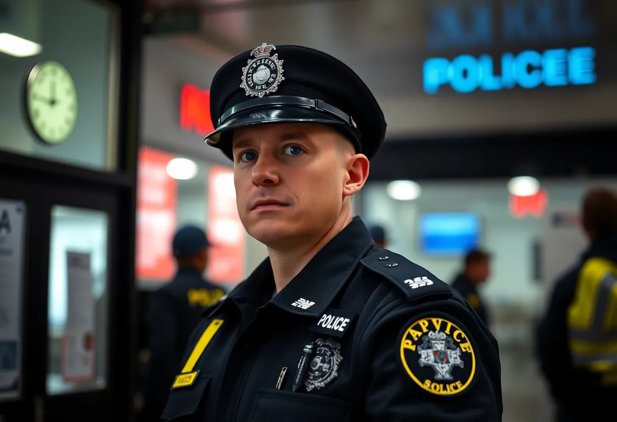 Police officer emphasizing child safety and community vigilance