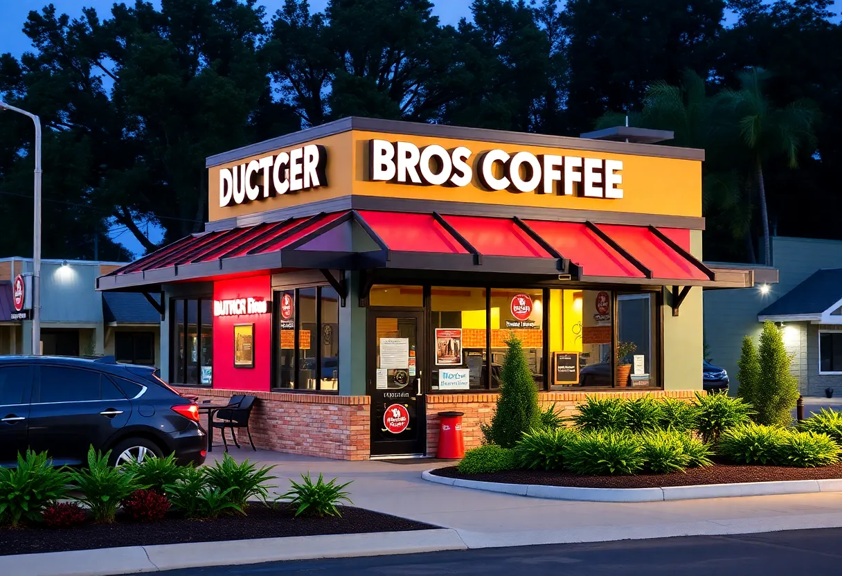 New Dutch Bros Coffee shop at Youree Drive and East 70th Street