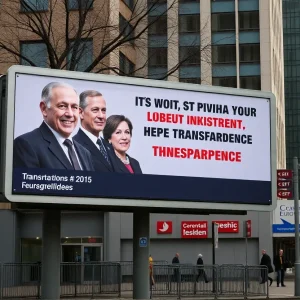 Billboard calling for transparency on Epstein documents