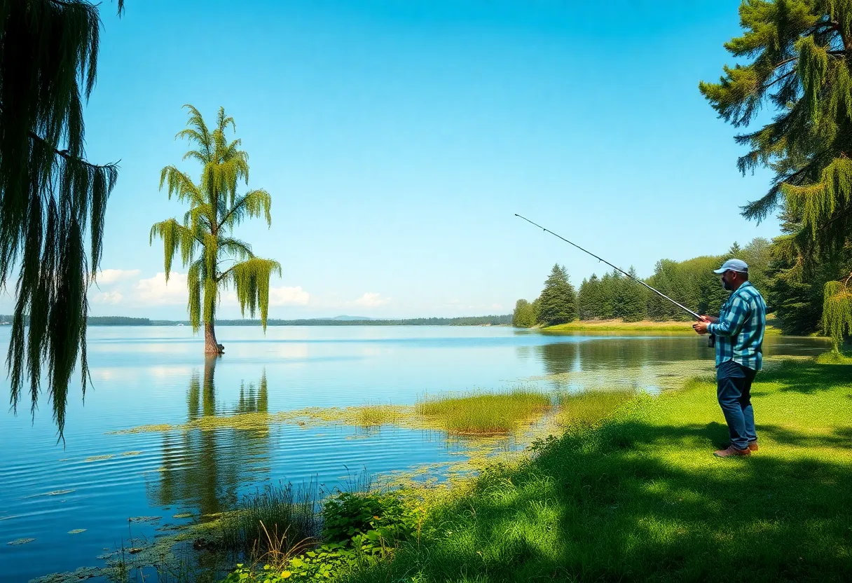 Relaxing fishing spot in Shreveport, Louisiana