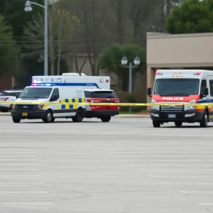 Scene of a crime in Shreveport involving a hit-and-run incident