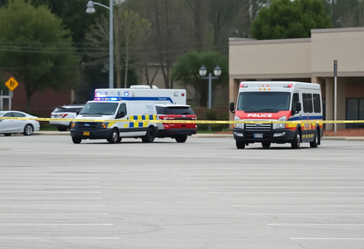 Scene of a crime in Shreveport involving a hit-and-run incident