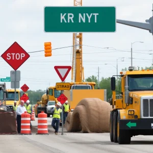 Knight Street construction in progress in Shreveport