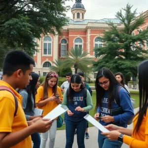 Students at LSU engaged in engineering activities