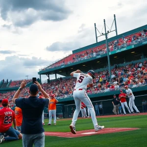 LSU Tigers celebrating their Men's College World Series win