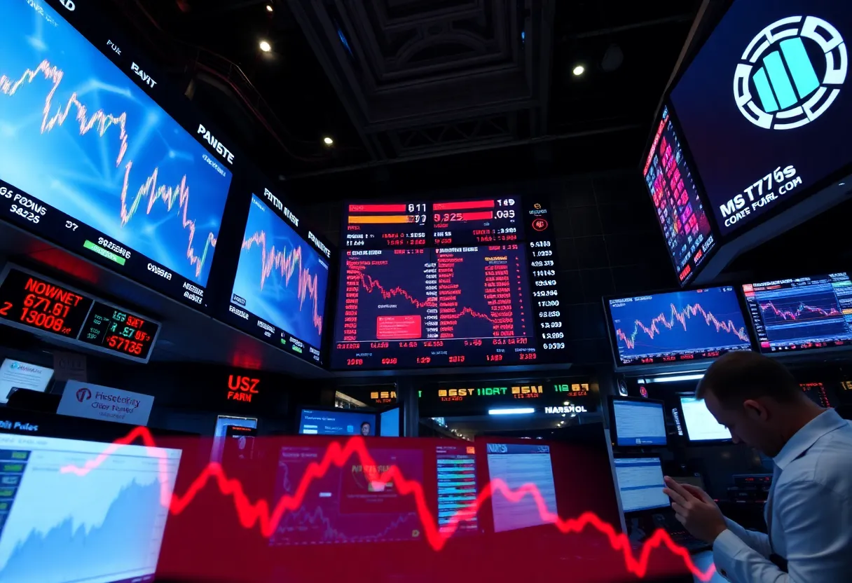 Visual representation of market jitters caused by impending tariff notices.