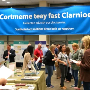 Community members participating in Military Consumer Month event