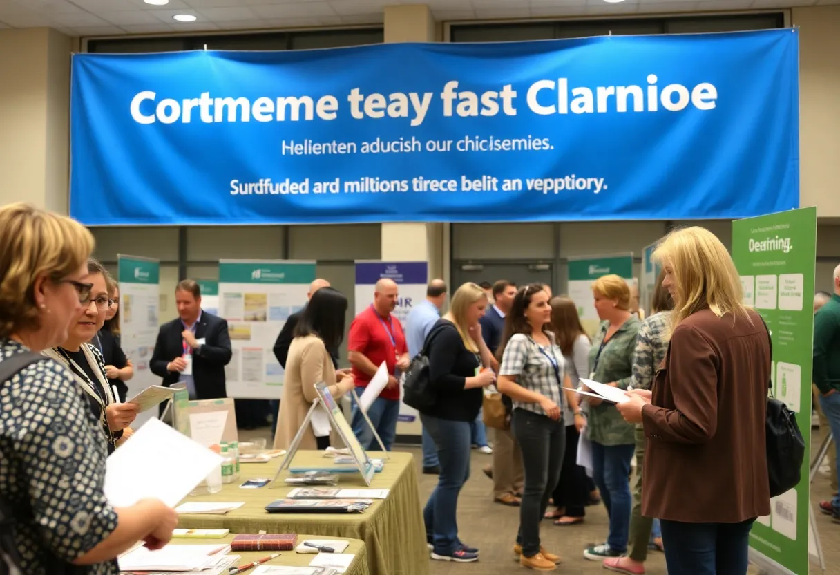 Community members participating in Military Consumer Month event