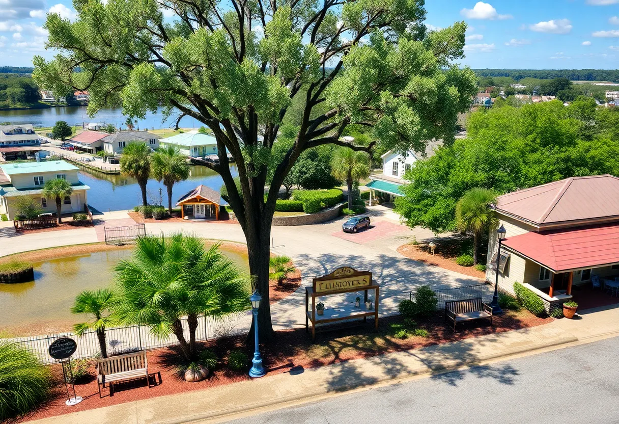 Scenic view of Minden Louisiana with lakes and antique shops