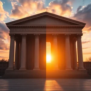 Symbolic representation of political turmoil and personal crisis