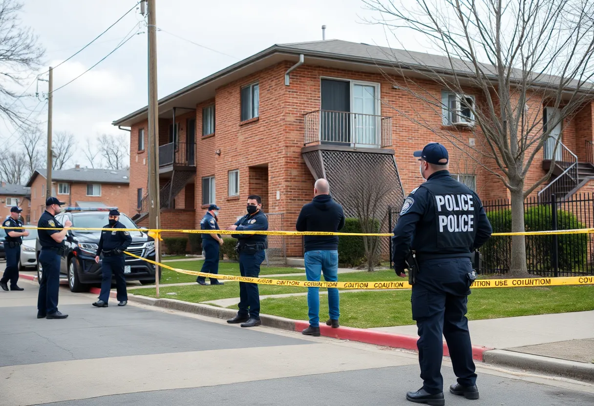 Police investigating a violent incident at Castlewood Apartments in Shreveport.