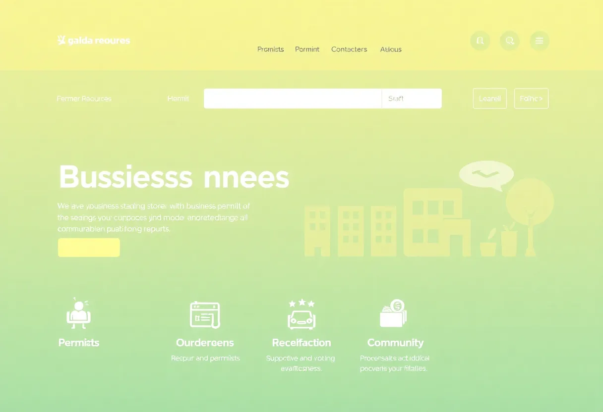 Website interface for Shreveport Economic Development One-Stop-Shop