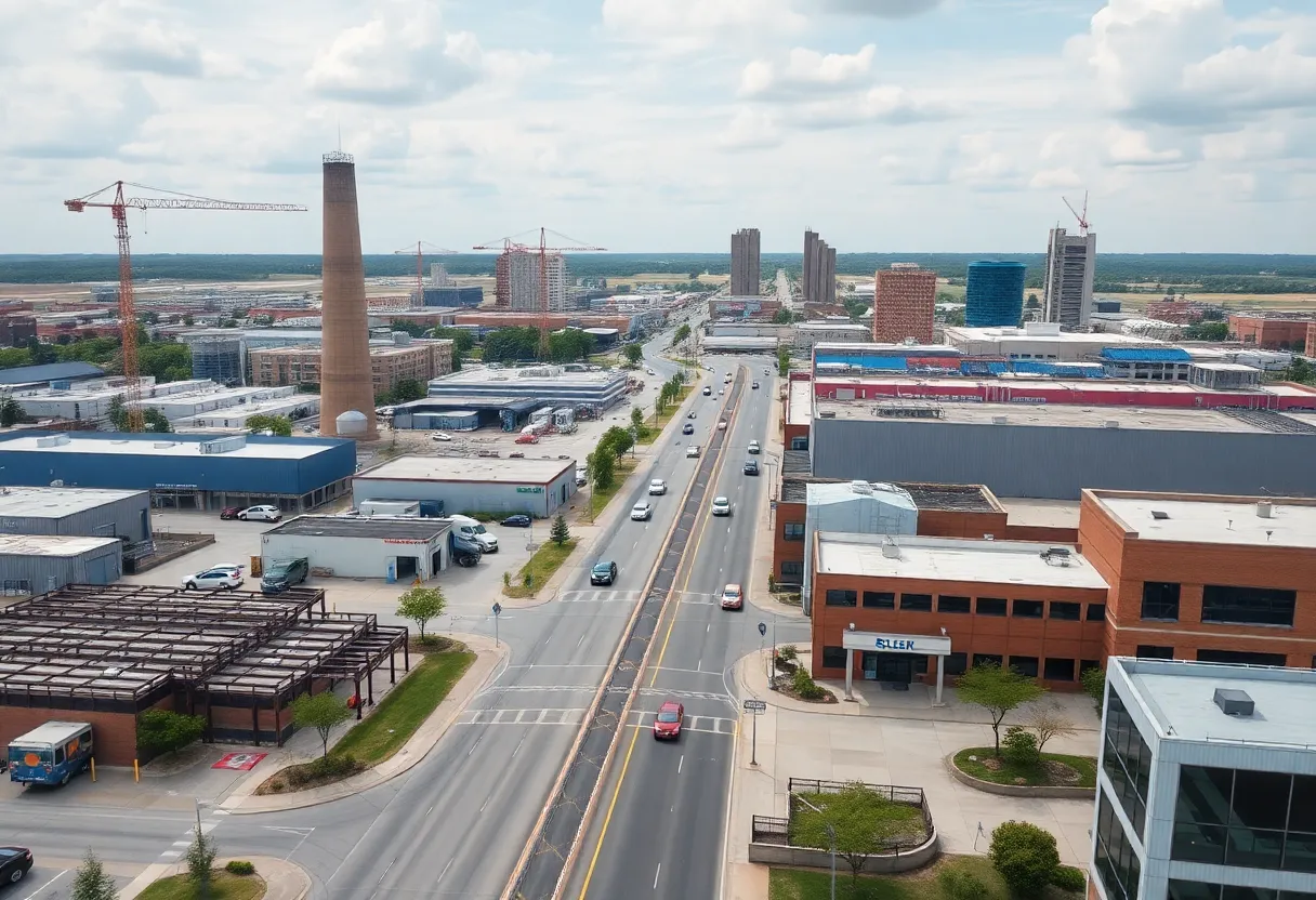 A view of Shreveport, Louisiana highlighting economic development