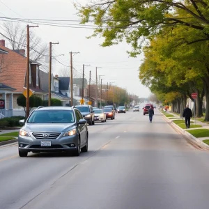 Quiet street in Shreveport where hit-and-run incident occurred