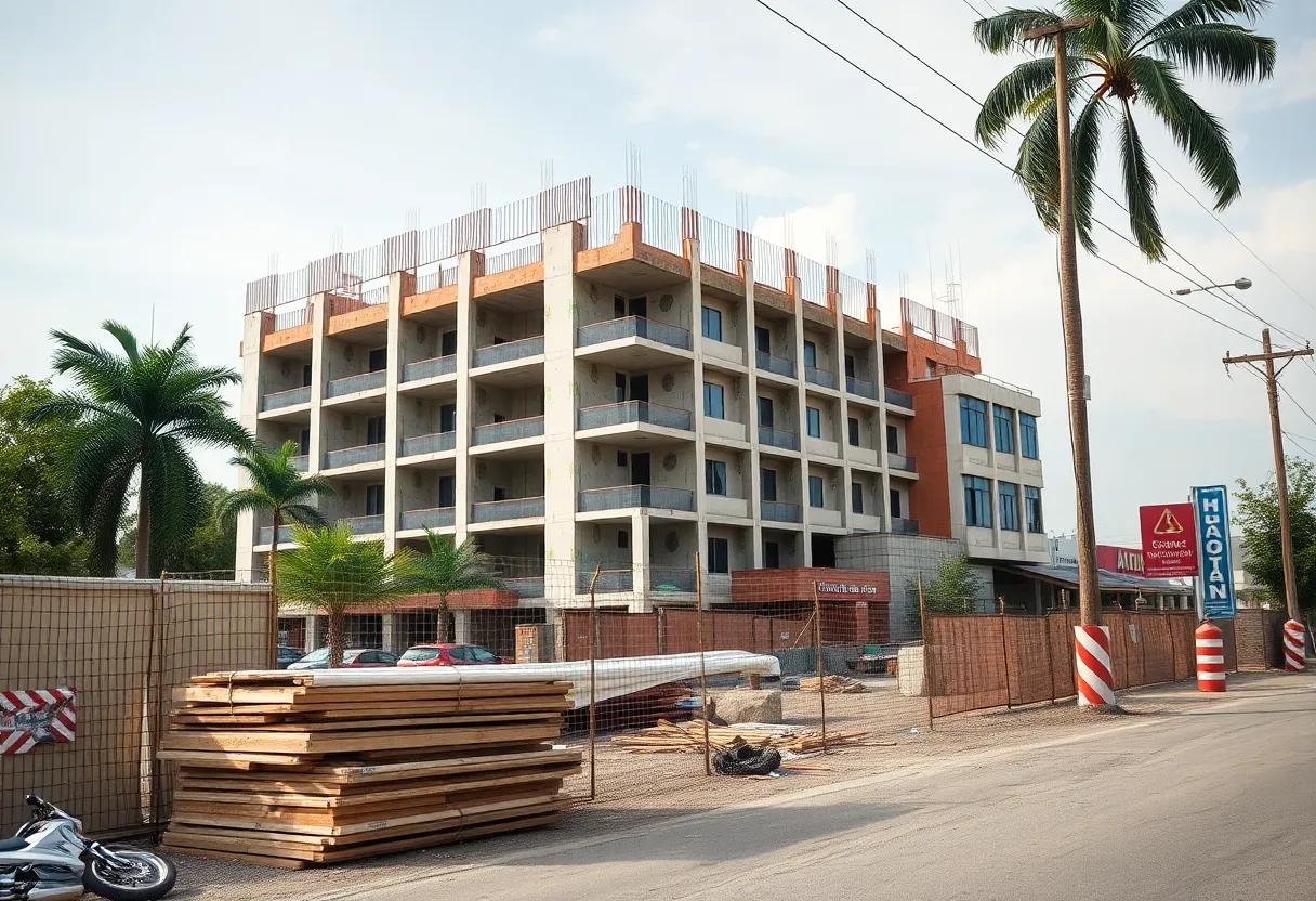 Construction site of SpringHill Suites by Marriott in Shreveport