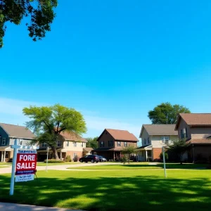 Homes for sale in a Shreveport neighborhood