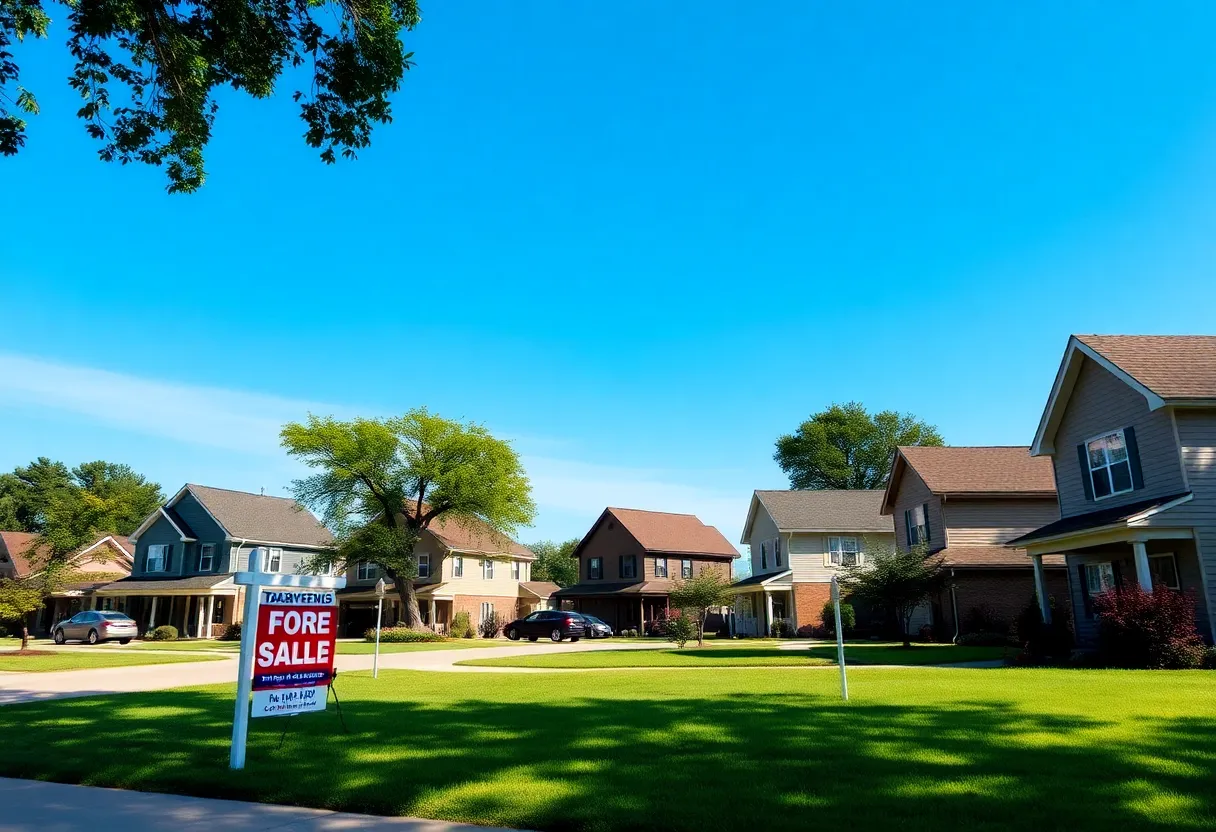 Homes for sale in a Shreveport neighborhood