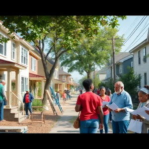 Community members participating in the Shreveport Block by Block Initiative