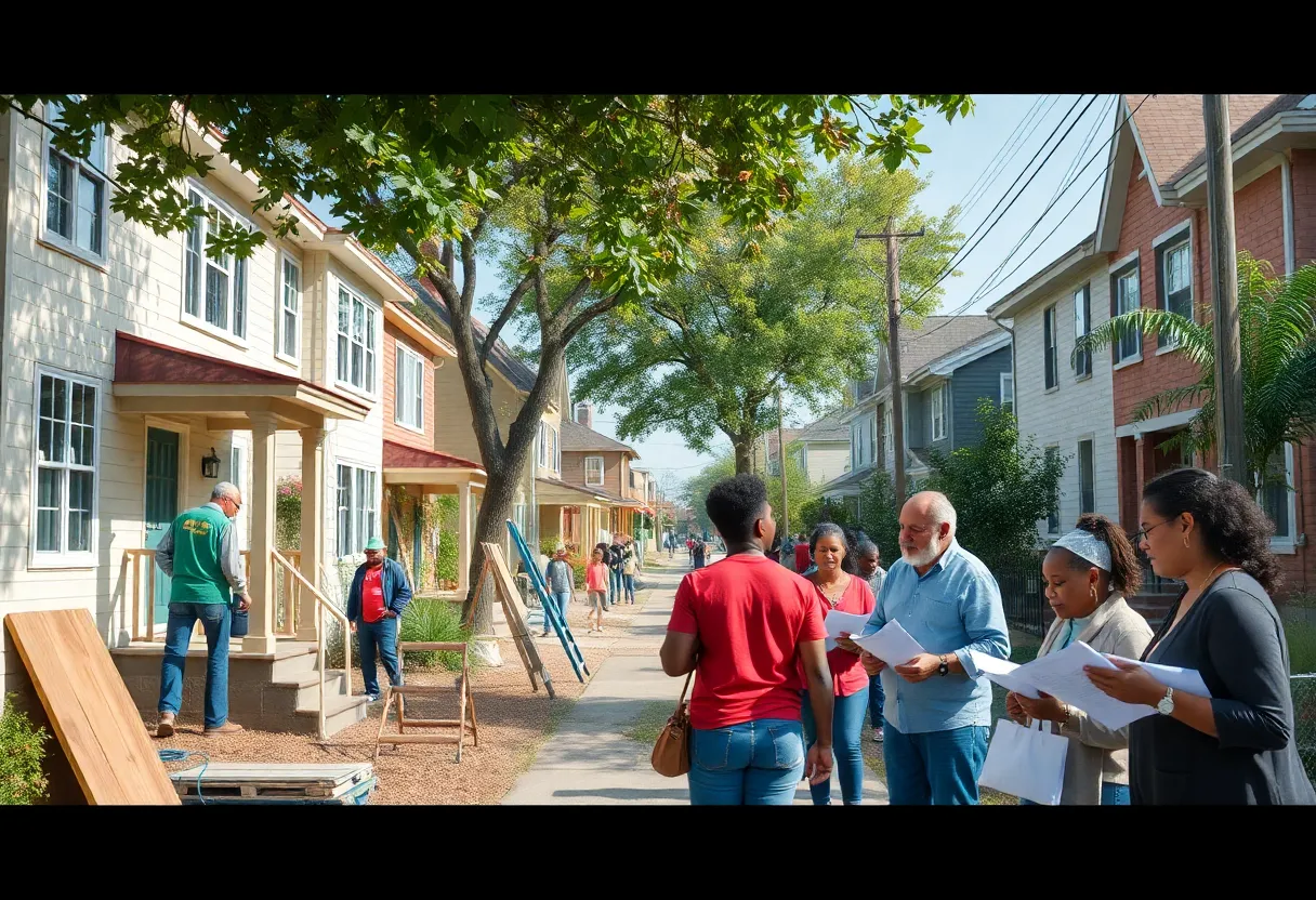 Community members participating in the Shreveport Block by Block Initiative