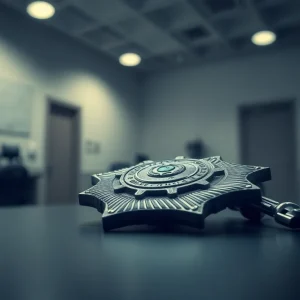 Shreveport Police Department badge on table