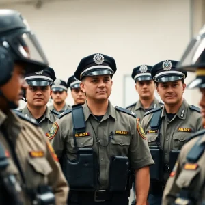 Shreveport Police recruits participate in training exercises.