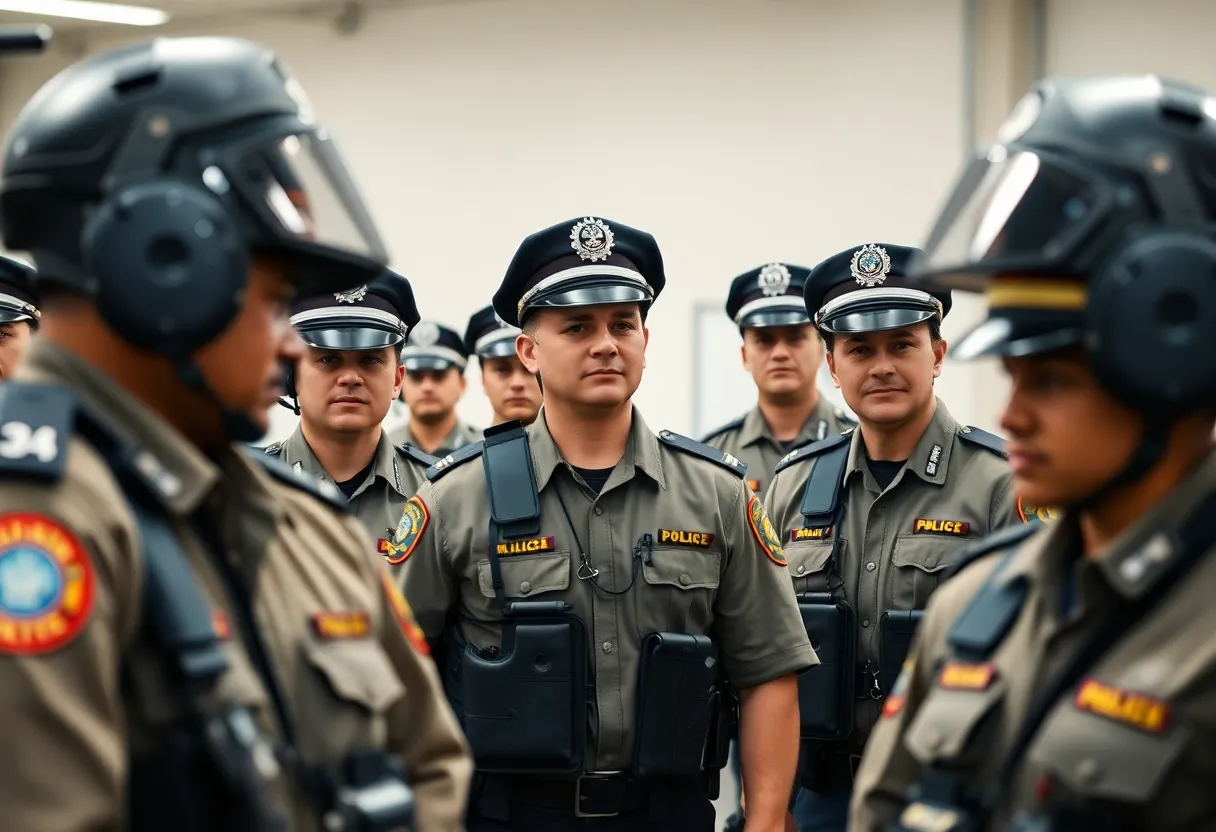 Shreveport Police recruits participate in training exercises.