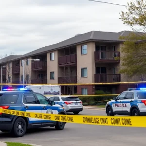 Police investigation at a shooting scene in Shreveport