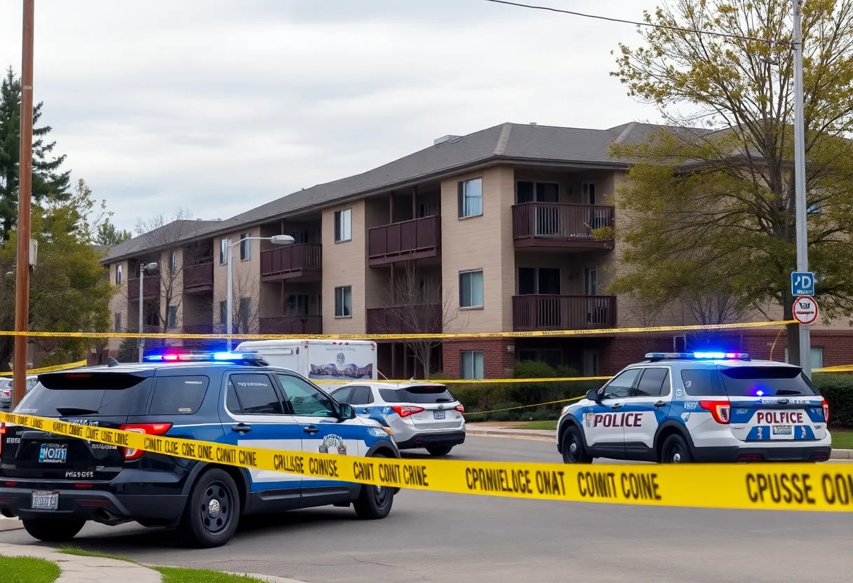 Police investigation at a shooting scene in Shreveport