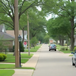 A calm and picturesque neighborhood in Shreveport