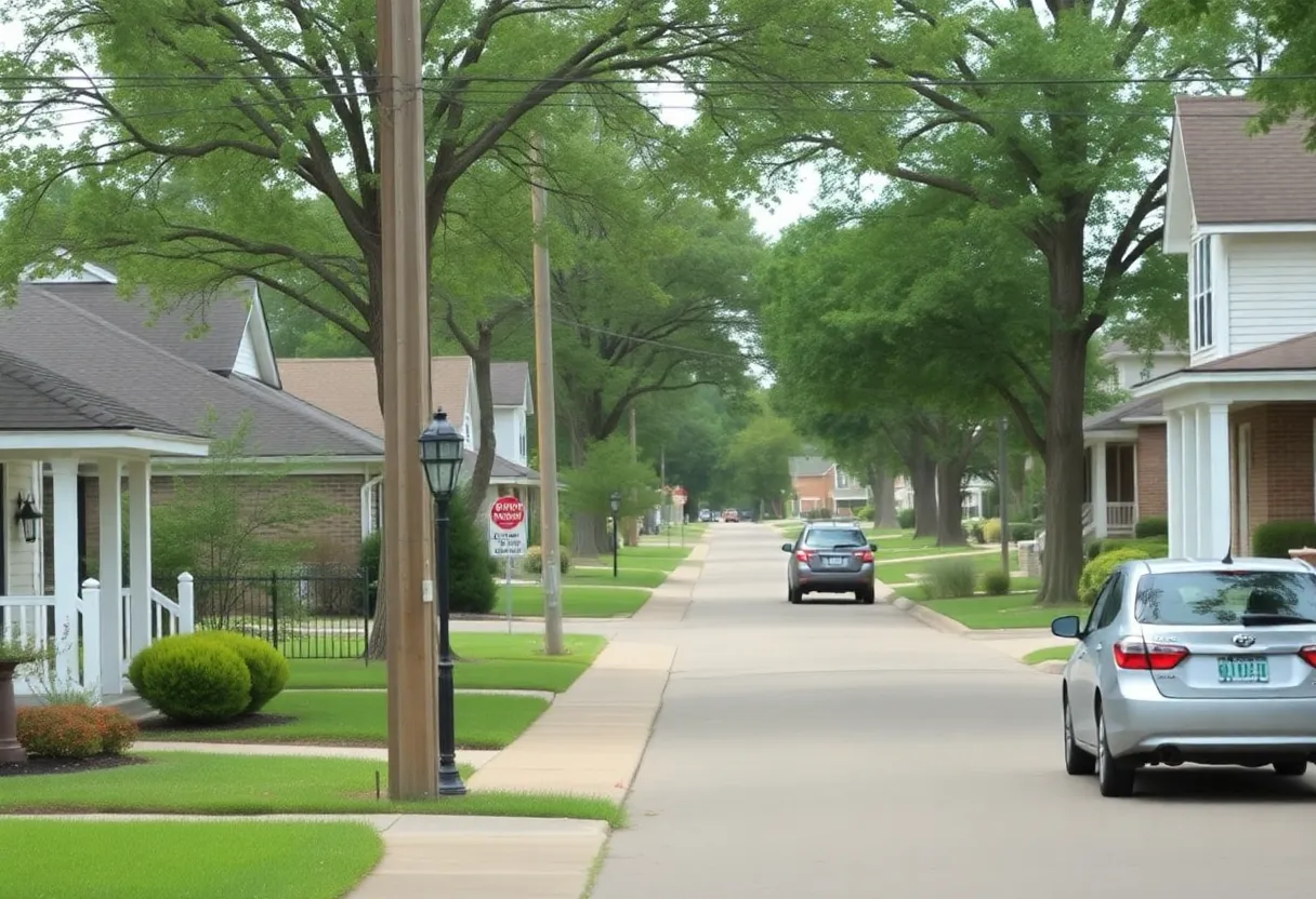 A calm and picturesque neighborhood in Shreveport