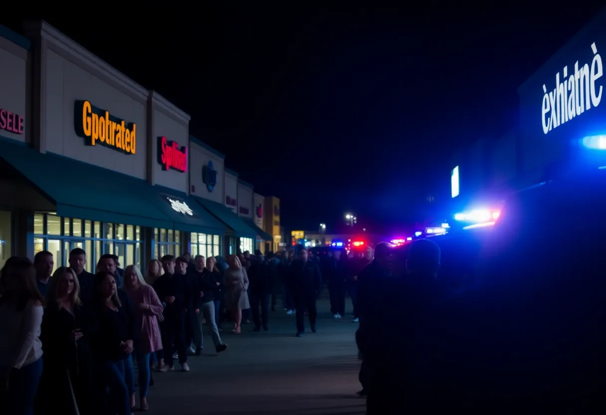 Police presence at a shooting scene in Shreveport
