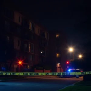 Police vehicles at a crime scene in Shreveport, highlighting violence