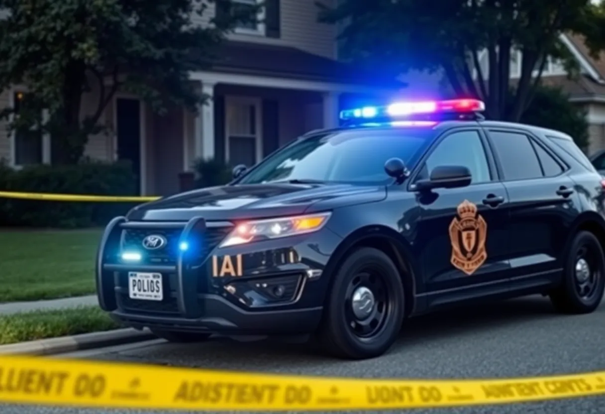 Police presence at residential area following a violent crime incident