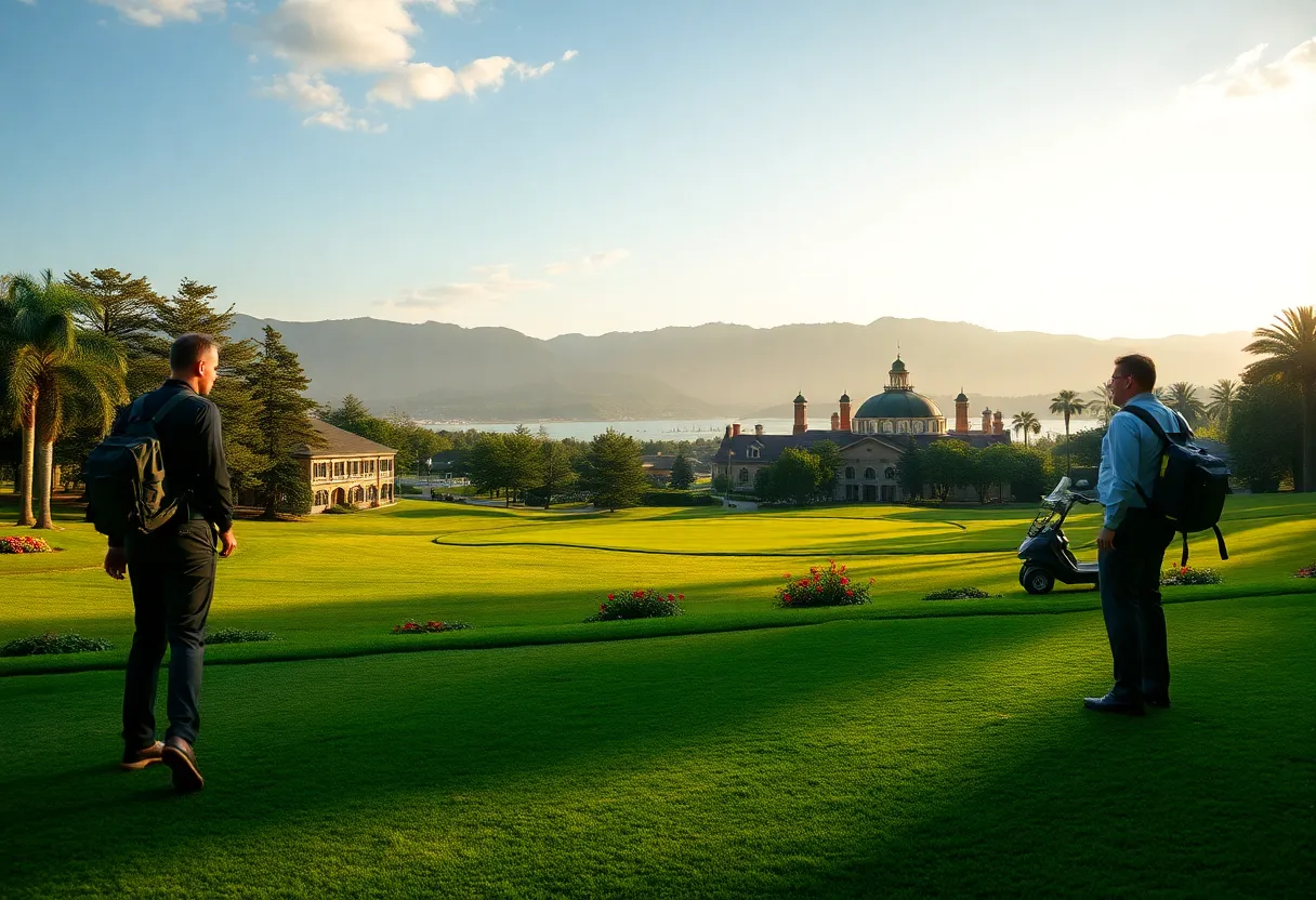 A view of Turnberry Golf Resort during international trade talks