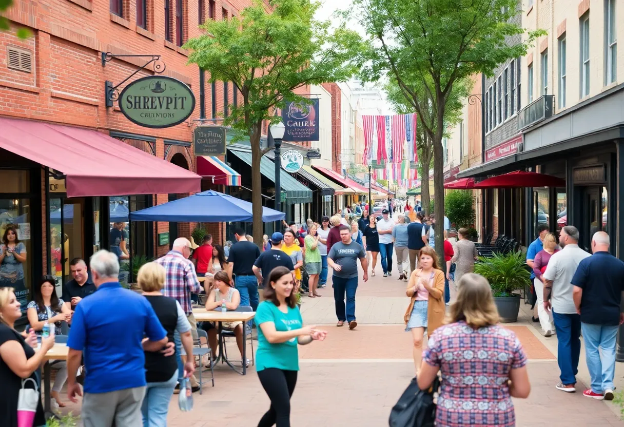 Engaged community in downtown Shreveport