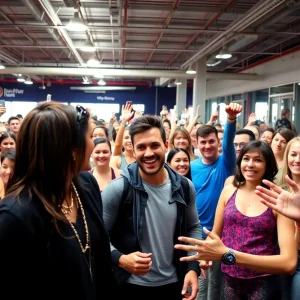 50 Cent interacting with fans at Fit Nation gym in Shreveport