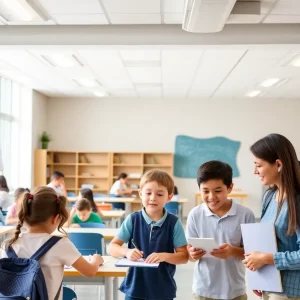Families attending the Caddo Parish Pre-K Roundup event.