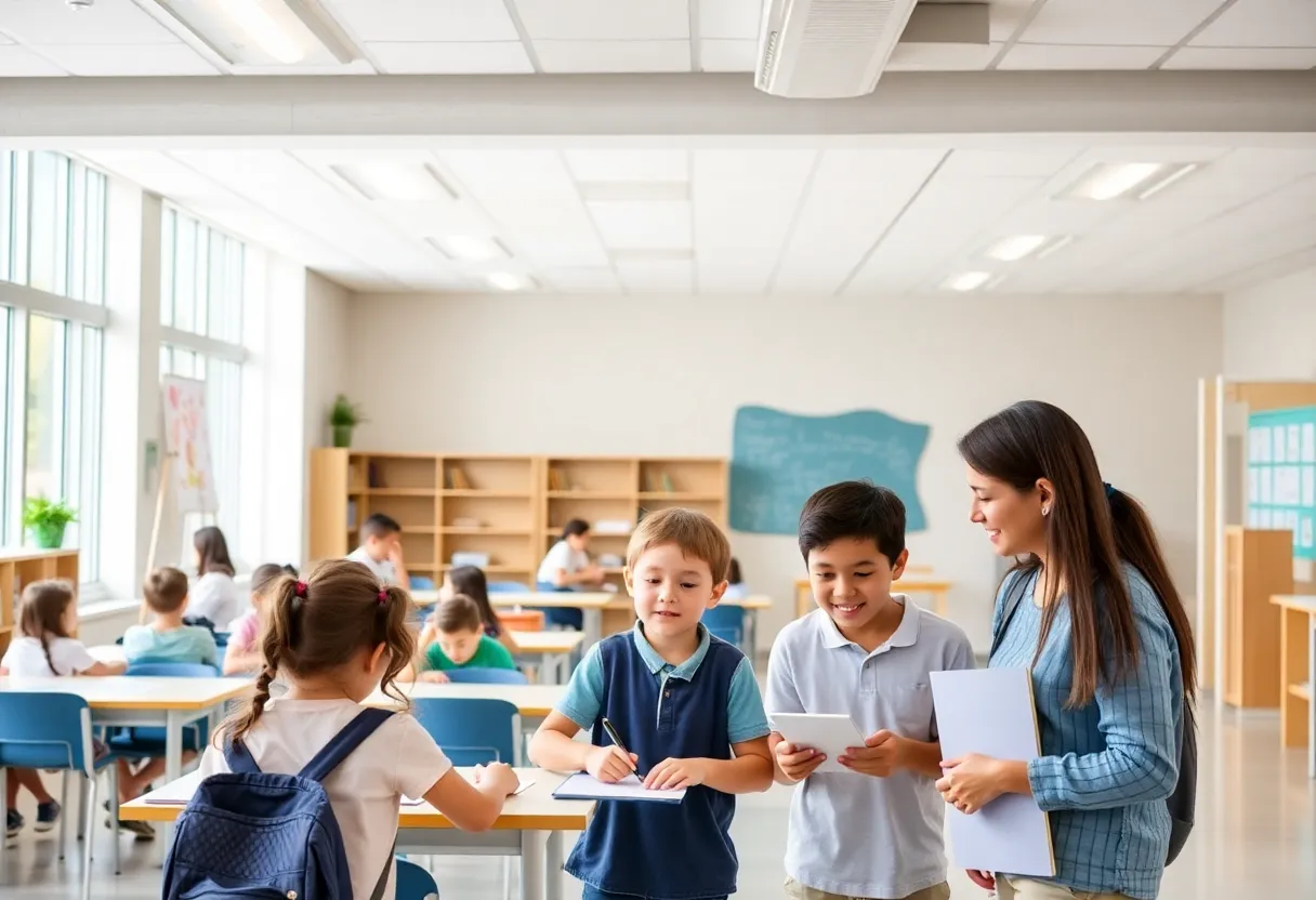 Families attending the Caddo Parish Pre-K Roundup event.