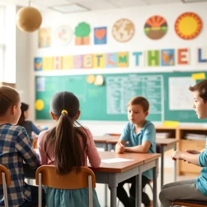 Students in a classroom at Caddo Parish Schools