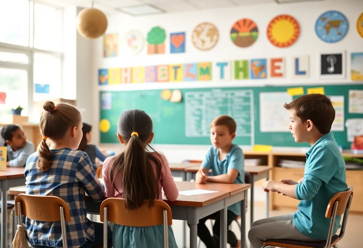 Students in a classroom at Caddo Parish Schools